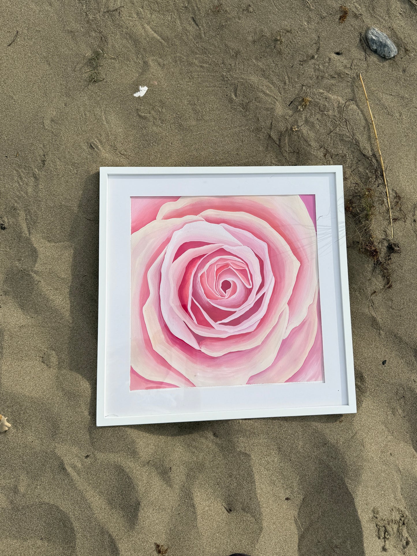 Square Rose Painting