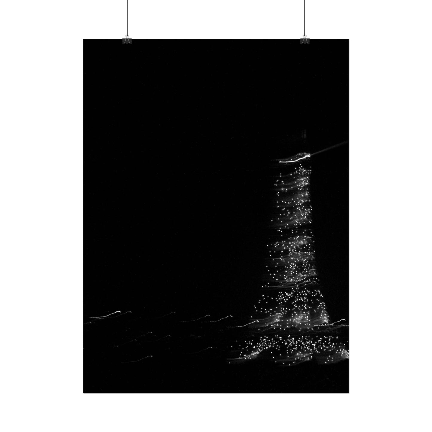 Eiffel Tower Poster BW