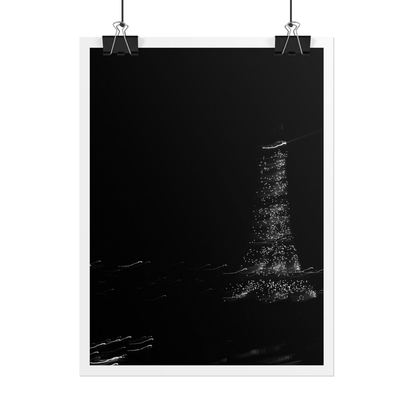 Eiffel Tower Poster BW