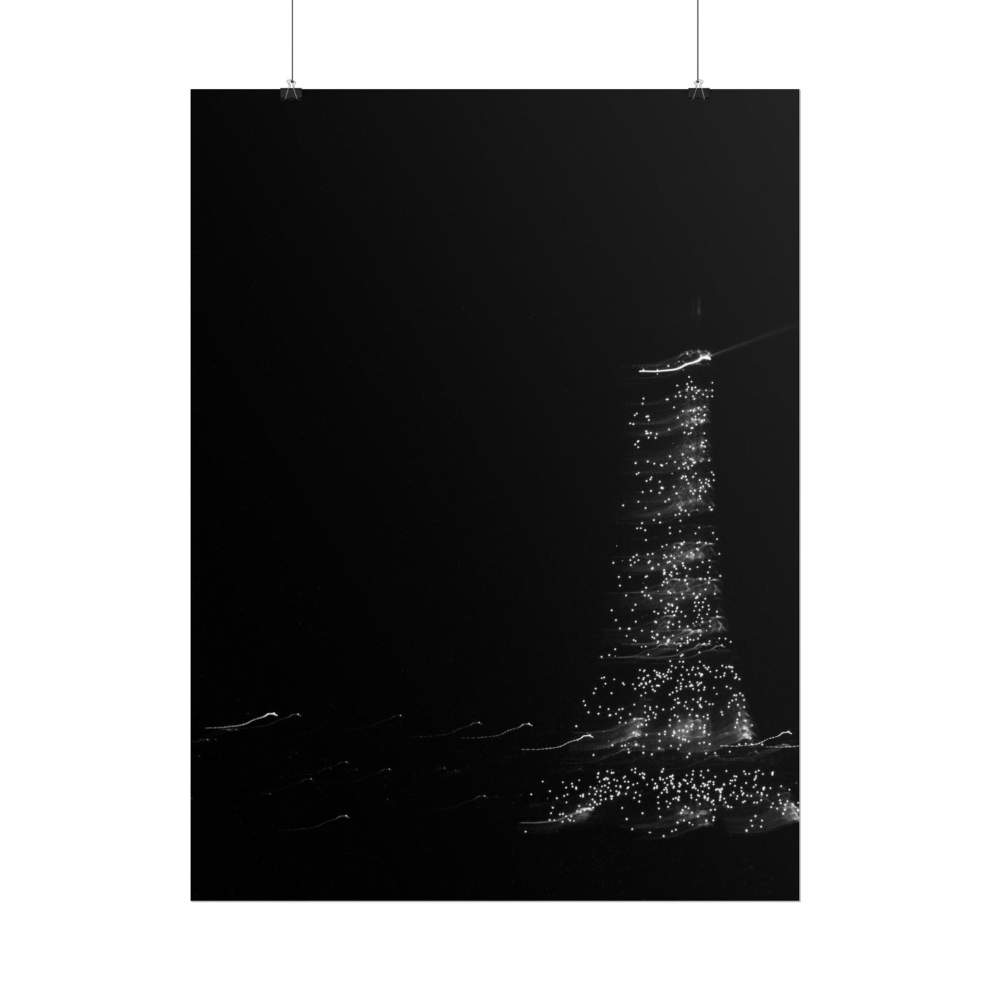 Eiffel Tower Poster BW