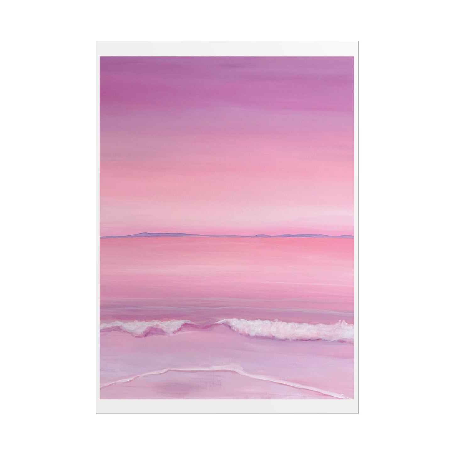 Dreamy Pink Sunrise Sea