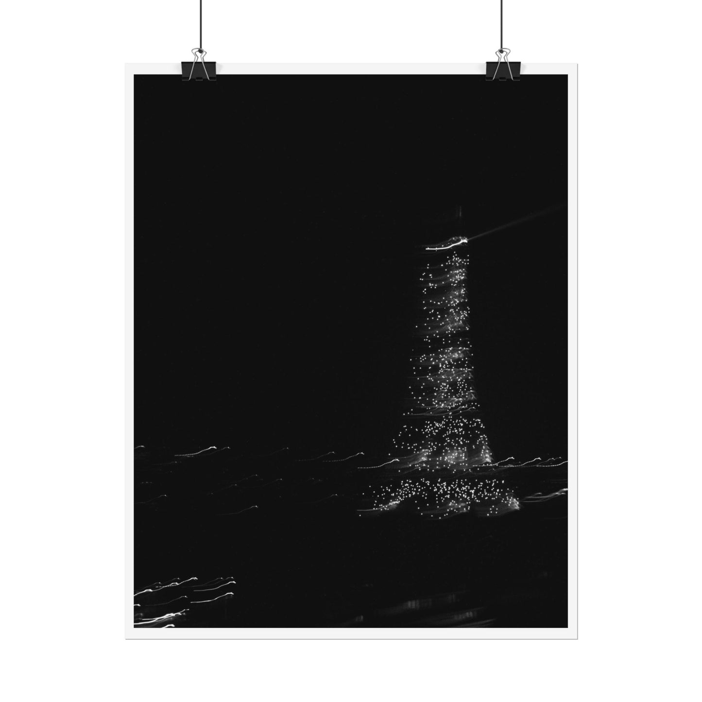 Eiffel Tower Poster BW