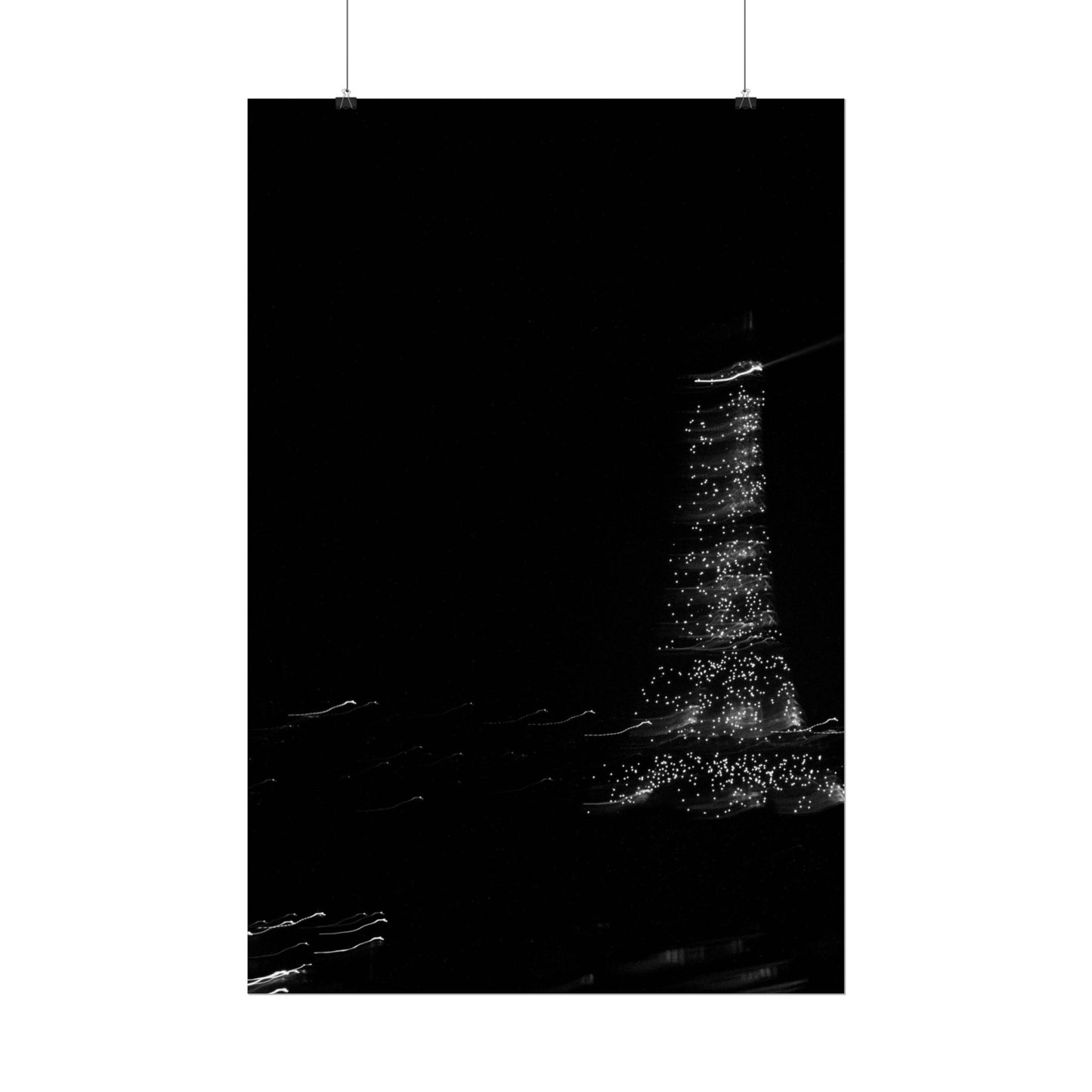 Eiffel Tower Poster BW