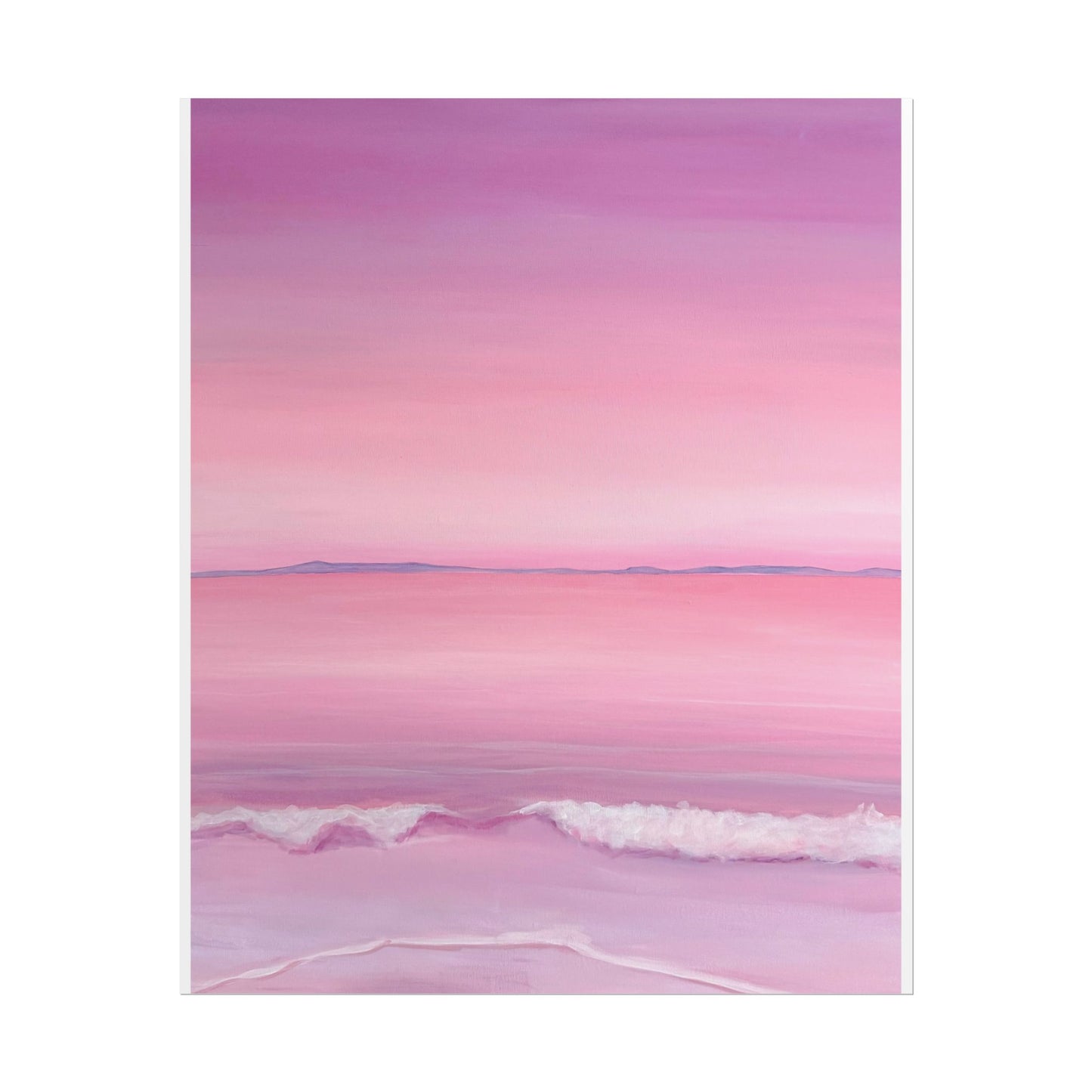 Dreamy Pink Sunrise Sea