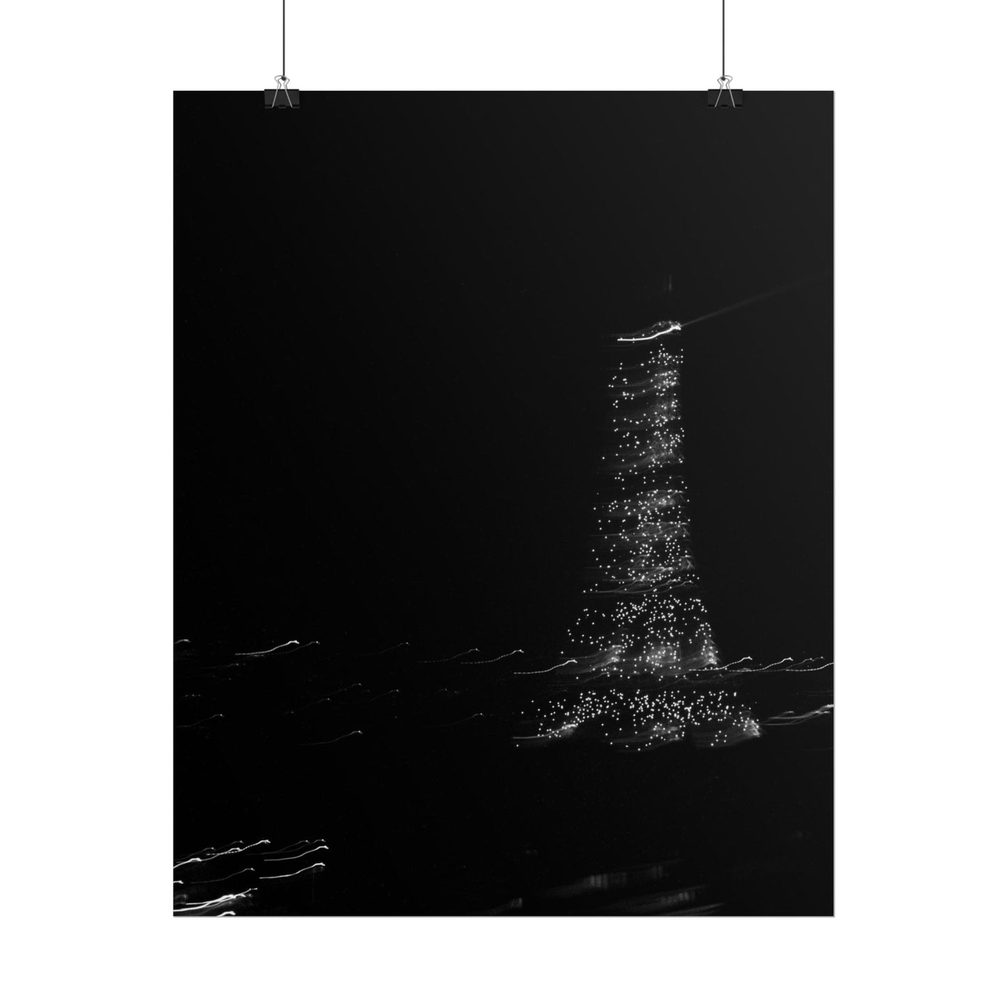 Eiffel Tower Poster BW
