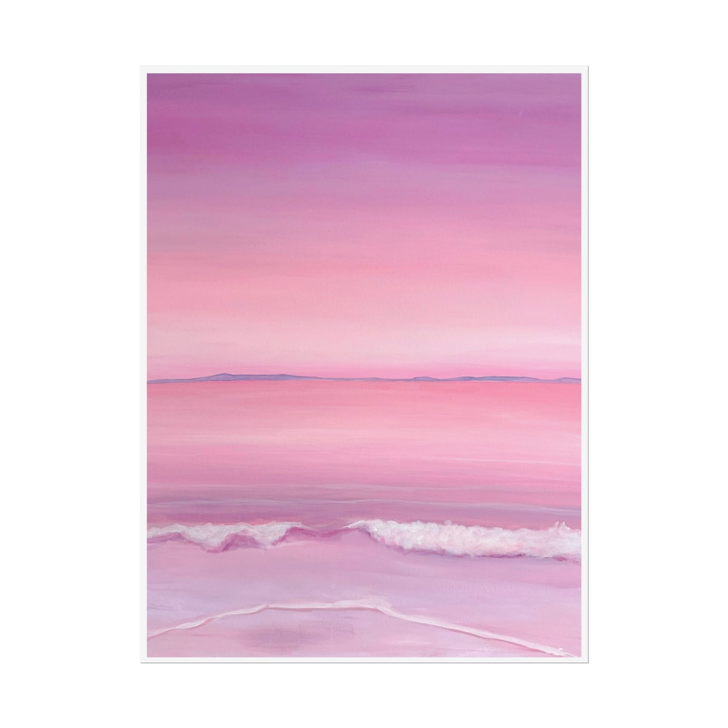 Dreamy Pink Sunrise Sea