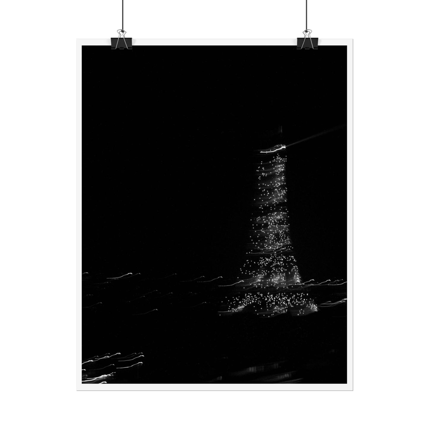 Eiffel Tower Poster BW