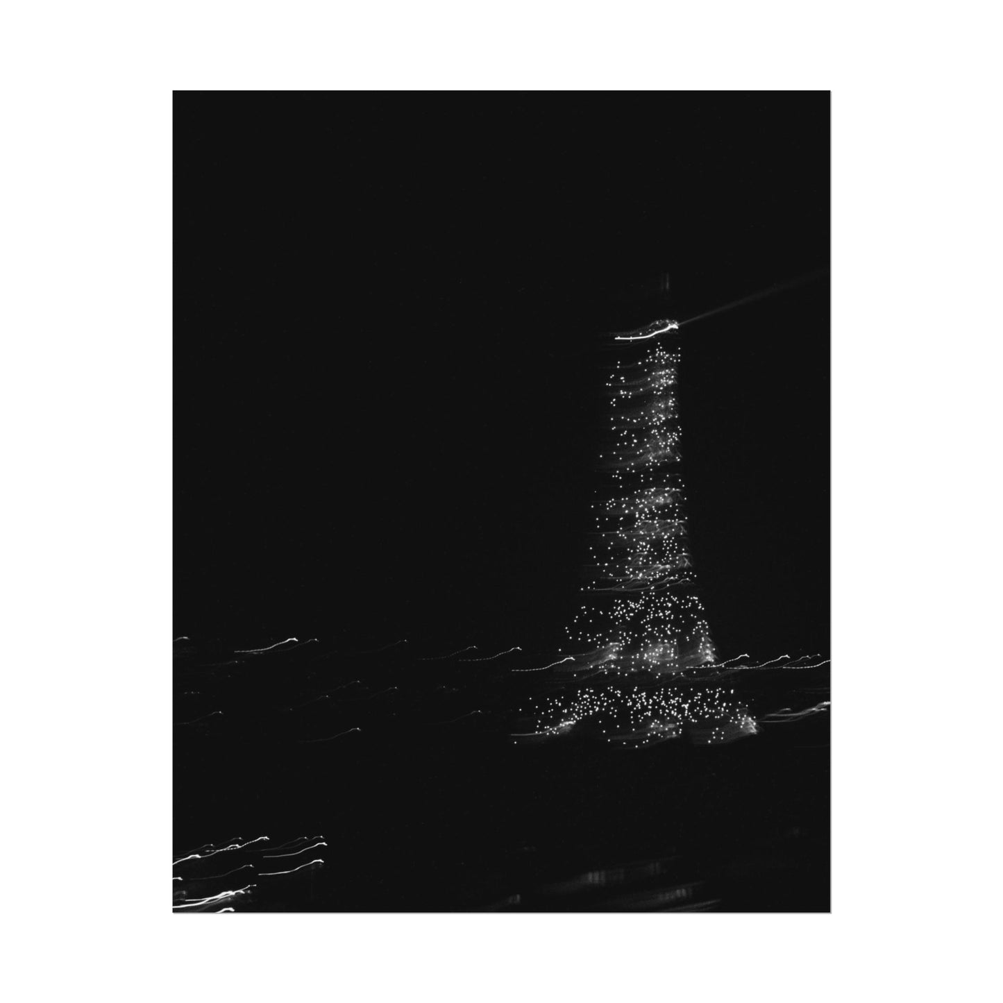 Eiffel Tower Poster BW