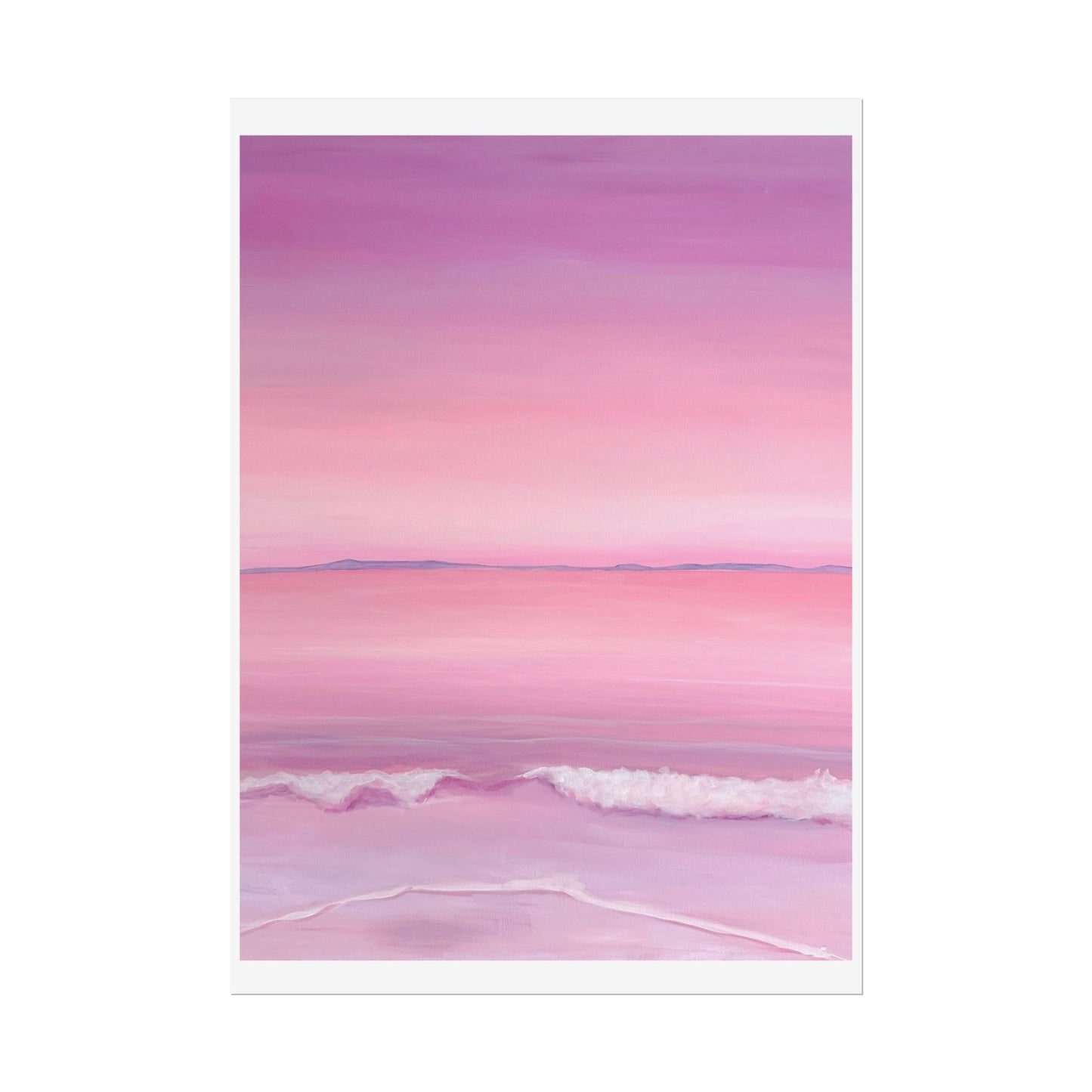 Dreamy Pink Sunrise Sea
