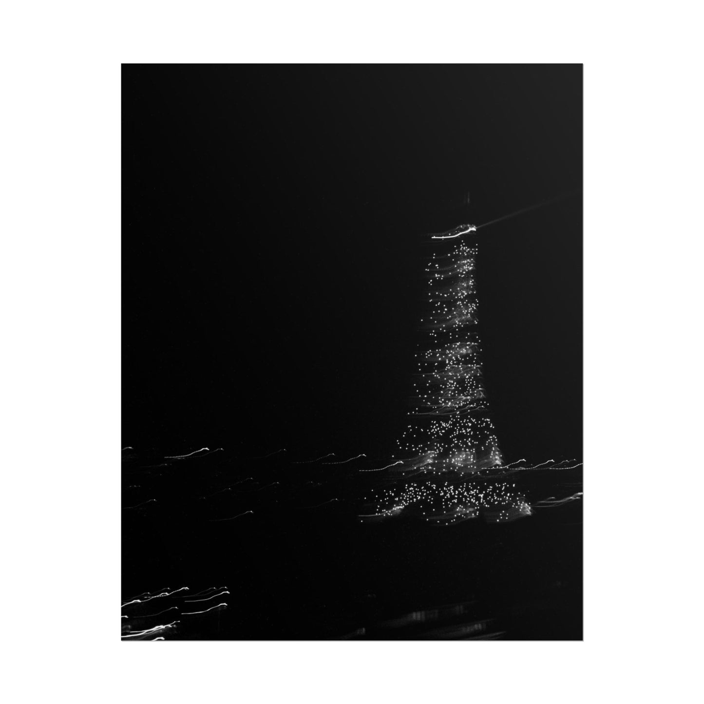 Eiffel Tower Poster BW