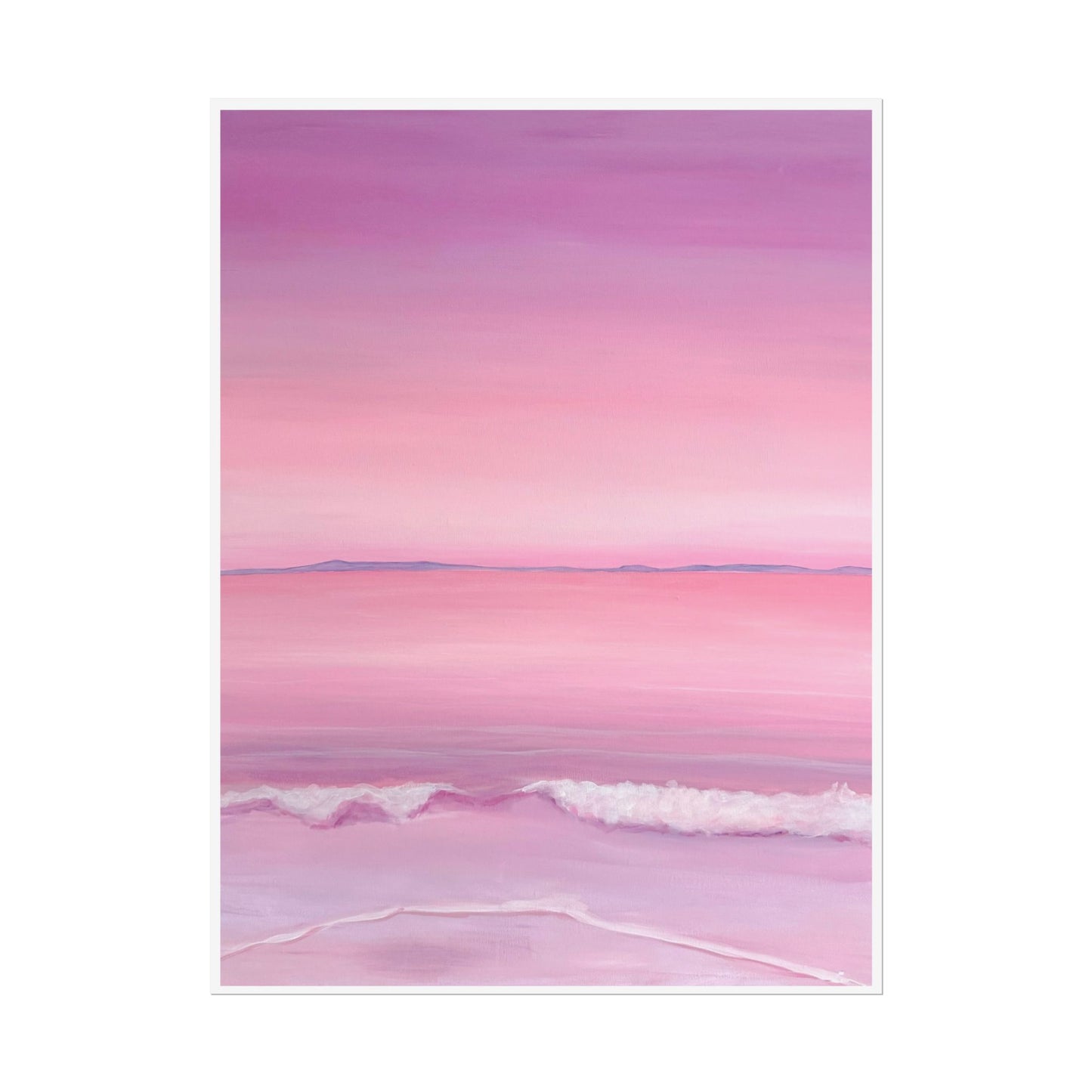 Dreamy Pink Sunrise Sea