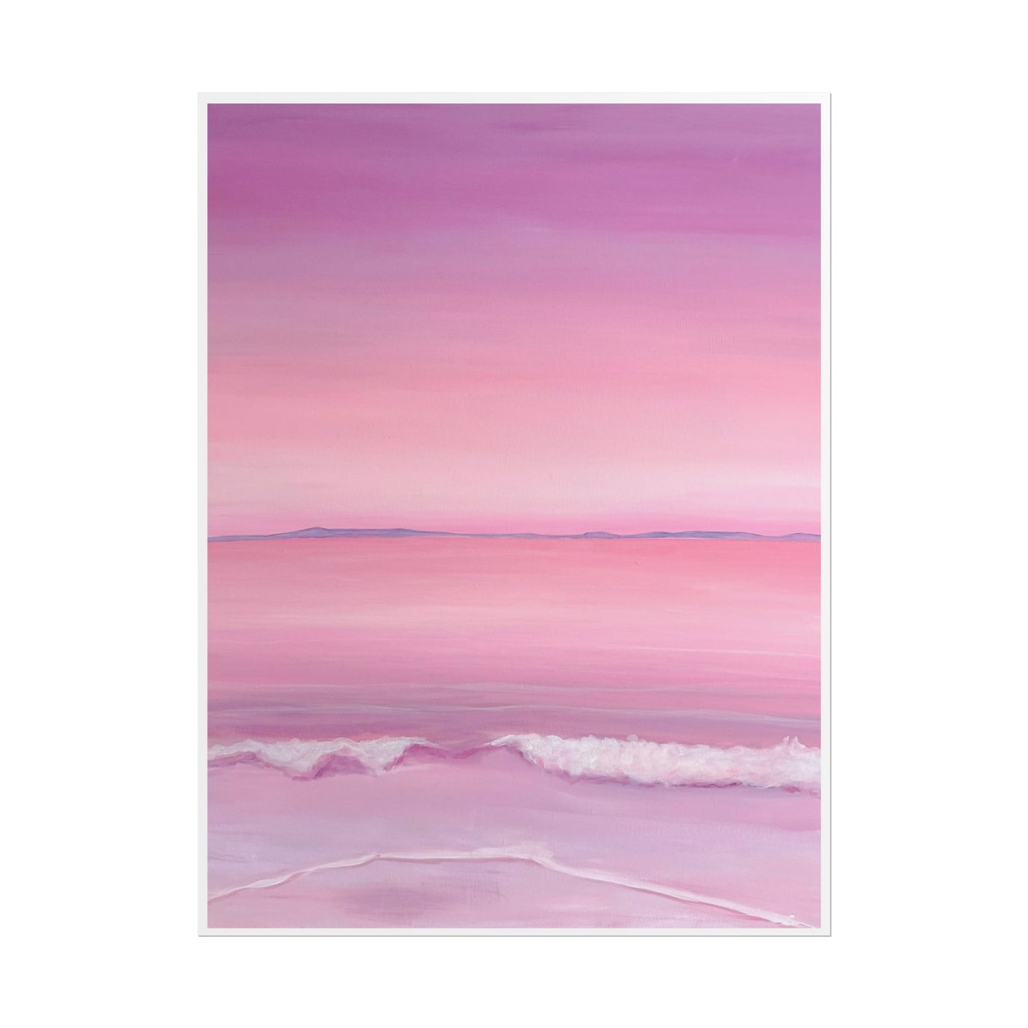 Dreamy Pink Sunrise Sea