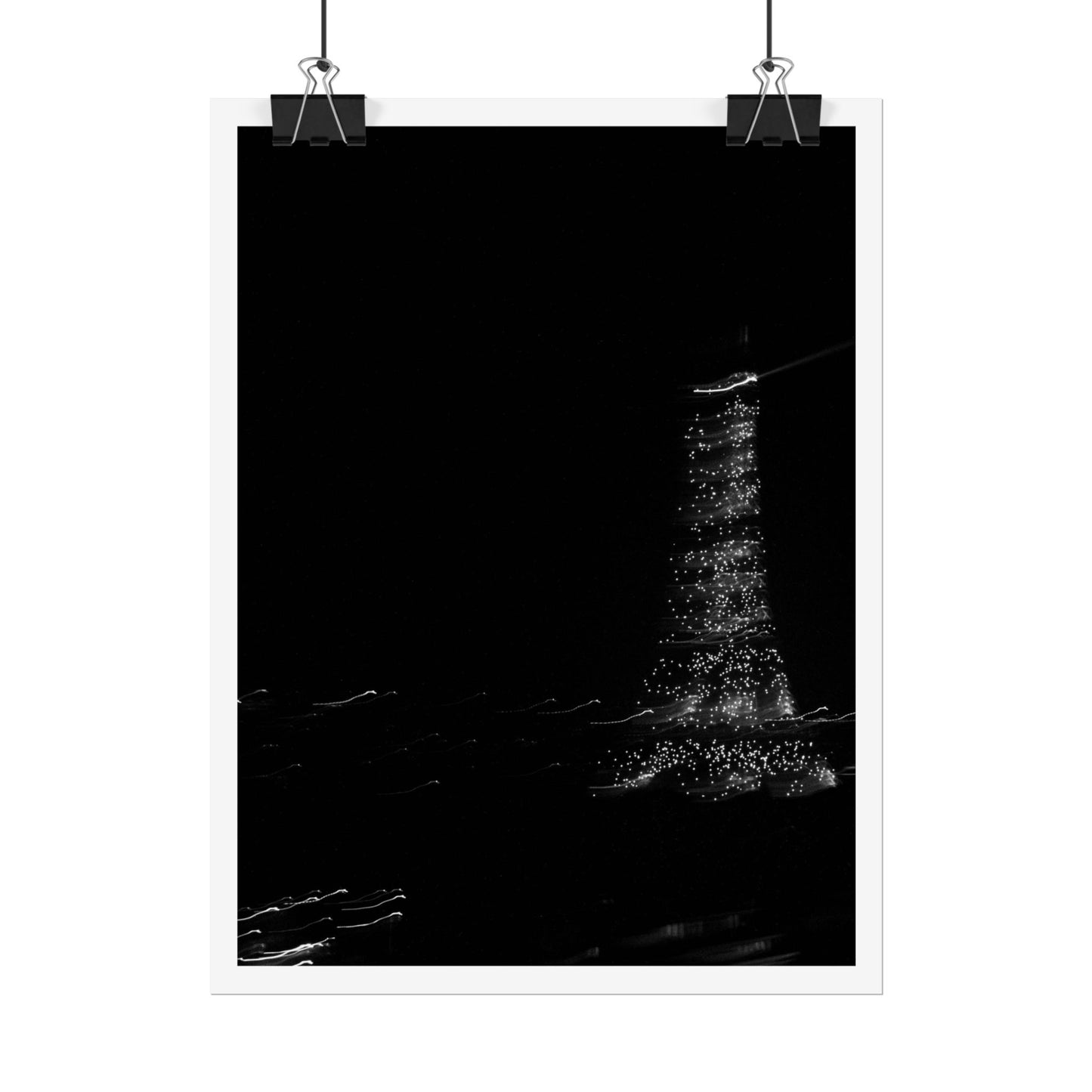 Eiffel Tower Poster BW