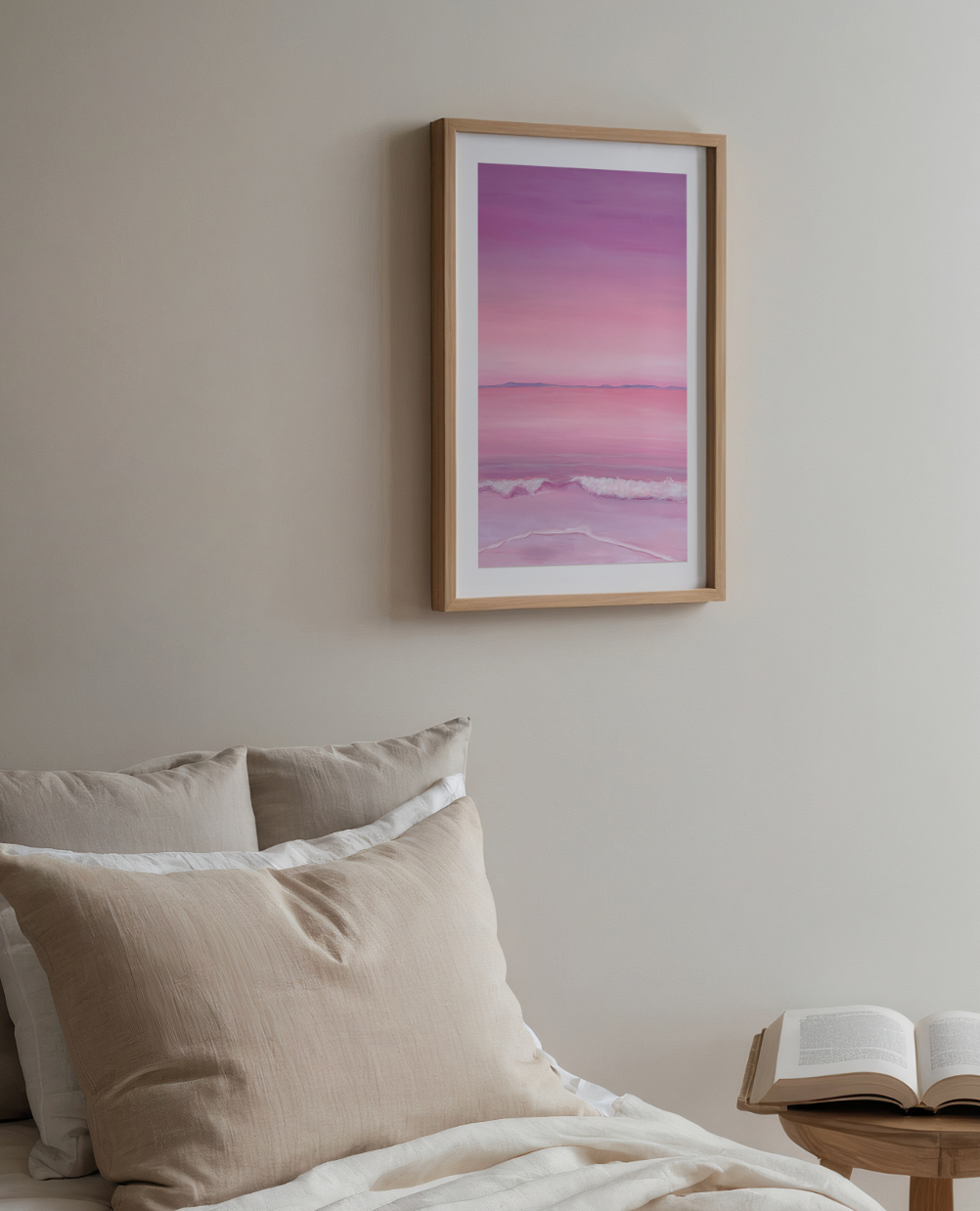 Dreamy Pink Sunrise Sea