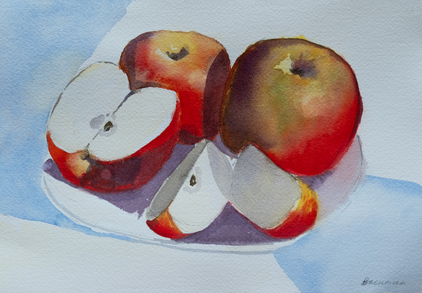 Red Apples Watercolor